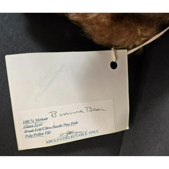 Sersha Jointed Teddy "Bonnie" Bear Serieta Harrell Mohair Fur Scarf Velvet Hat - Picture 4 of 13